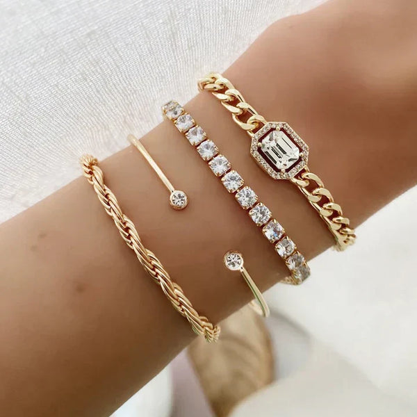 Domitia Calvina Bracelet Set | Gold